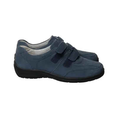Walking shoes (Blue) from Waldläufer Leather