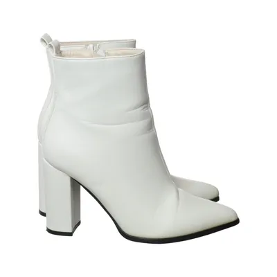 Heeled boots (White) from Ideal Shoes