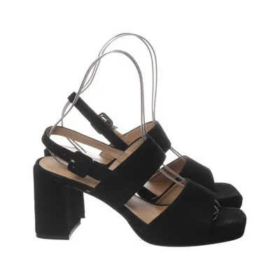 High heel sandals (Black) from Regarde Le Ciel Leather