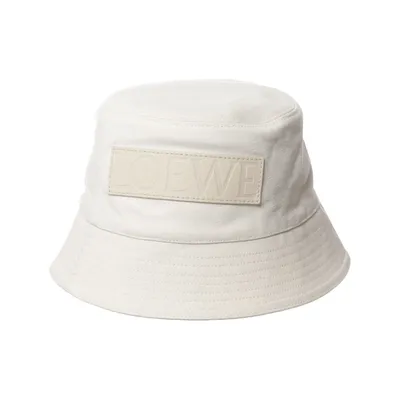 Bucket hat (Beige) from Loewe Cotton, Leather