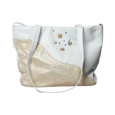 Sac de plage (Blanc, Or) de Marc Picard
