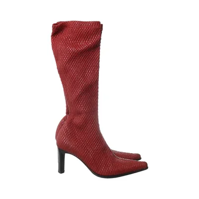 Bottes à talons (Rouge) de Baldinini Cuir