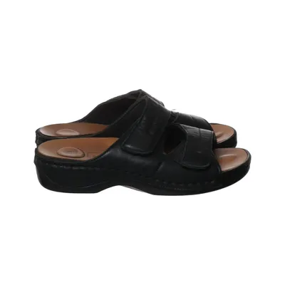 Massage slippers (Black) from Medicus Leather