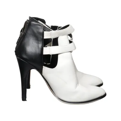 Bottes à talons (Blanc, Noir) de La Strada Cuir