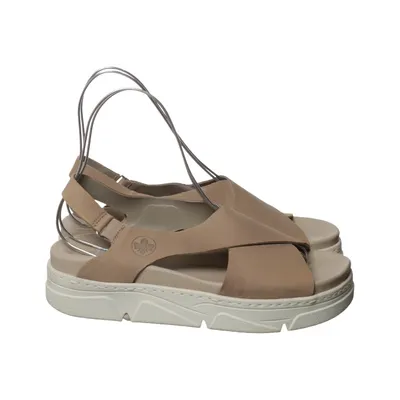 Sandalen (Beige) van Rieker Antistress Leer