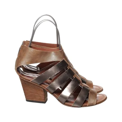 High heel sandals (Brown, Silver) from Pantanetti