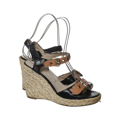Wedges (Black, Beige) from Alesýa Leather