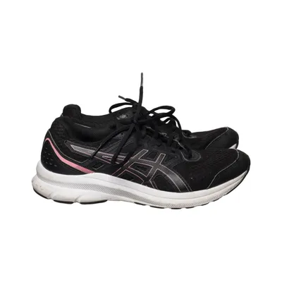 Running shoes (Black, Pink, White) from Asics
