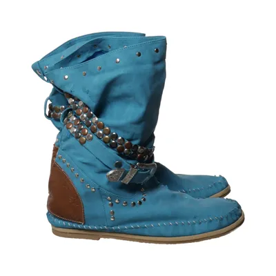 Boots (Blue, Brown) from Fly London Leather