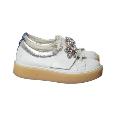 Sneakers (Vit, Silverfärgad) från KMB Skinn