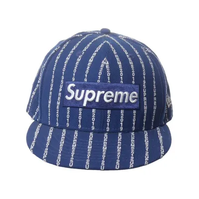 Baseballkasket (Text Stripe New Era) fra Supreme Uld