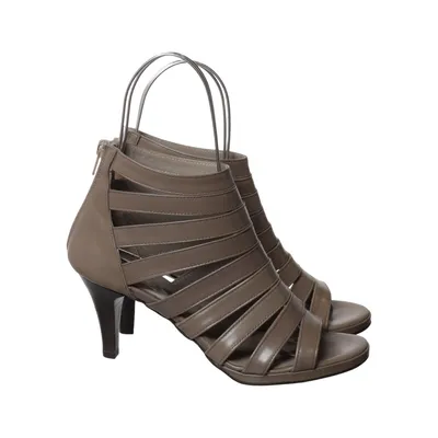 High heel sandals (Beige) from Riccardo Cartillone Leather