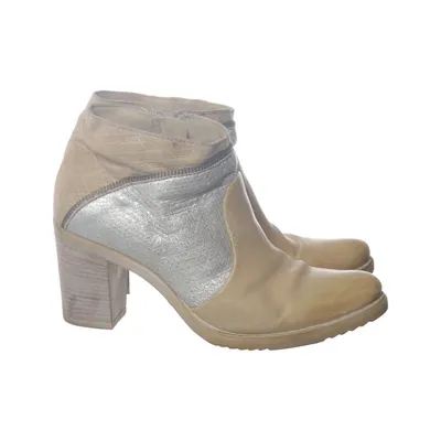 Heeled boots (Beige, Silver) from Kim Kay