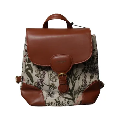 Backpack (Brown, Multicolored, Beige, Green) from David Jones Polyester