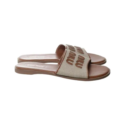 Slip-ins (Brown, Beige) from Miu Miu Leather
