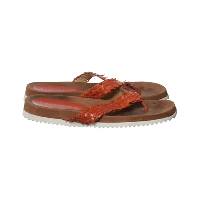 Flip-flops (Orange, Brown) from Lazamani Leather
