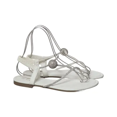 Sandals (White, Silver) from Cink- Me