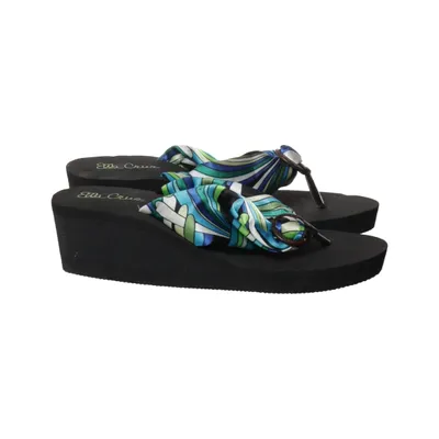 Chaussure compensées (Noir, Bleu, Vert) de Ella Cruz Polyuréthane