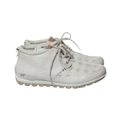Laced boots (White) from Mustang True Denim Cotton