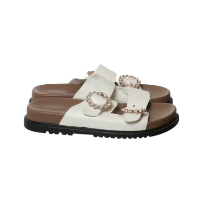 Sandaler (Hvid, Brun) fra Queen Vivi Polyurethan