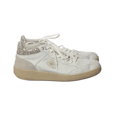 Sneakers (White, Gold, Beige) from Blauer. USA Leather