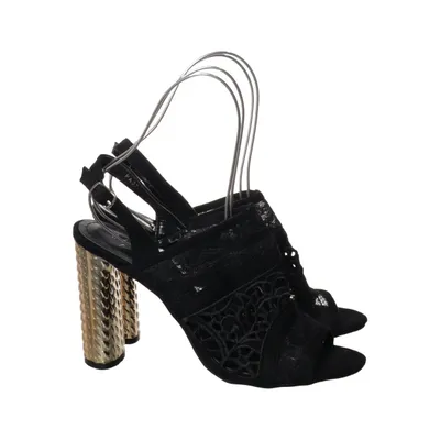 High heel sandals (Black, Gold) from Sergio Todzi