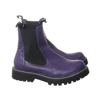 Chelsea boots (Purple, Black) from Kivenst Polyurethane