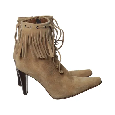 Heeled boots (Beige) from Nine West Leather