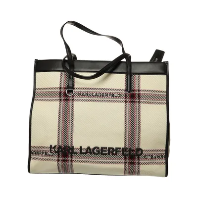 Canvas bag (White, Black, Red) from Karl Lagerfeld Cotton, Polyamide, Polyurethane, Wool