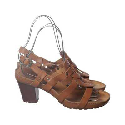 High heel sandals (Brown) from Timberland Leather