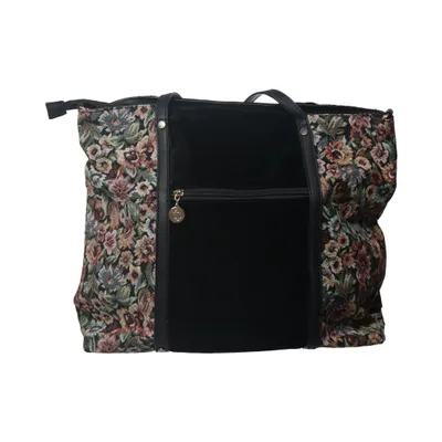 Handbag (Black, Multicolored) from Alfredo Pauly Polyester, Polyurethane