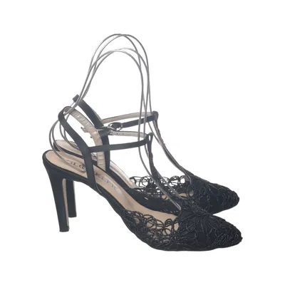 High heel sandals (Black) from Gloockler Leather