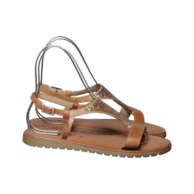 Sandals (Brown, Gold) from Lasocki Leather