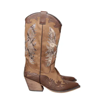 Cowboyboots (Brun, Flerfärgad)