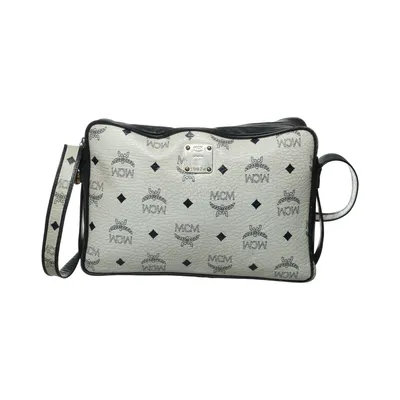 Axelremsväska (Vit, Svart) från MCM Skinn