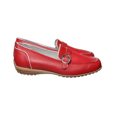 Mocassins (Rouge) de VitaForm Cuir