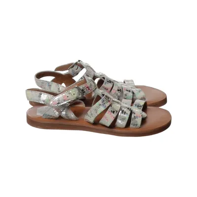 Sandals (Silver, Multicolored) from Pom d'Api Leather