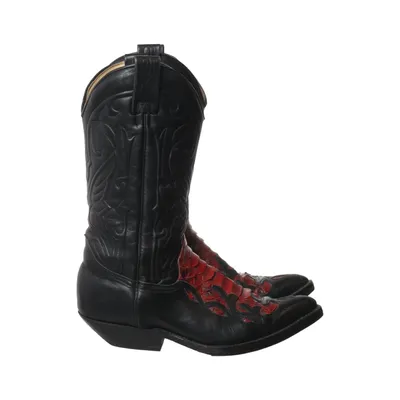 Cowboyboots (Schwarz, Rot) von Tony Mora Leder