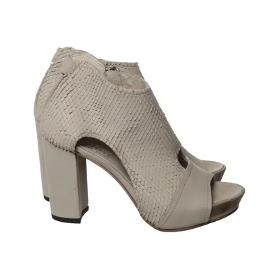 Heeled boots (Beige) from Felmini Leather