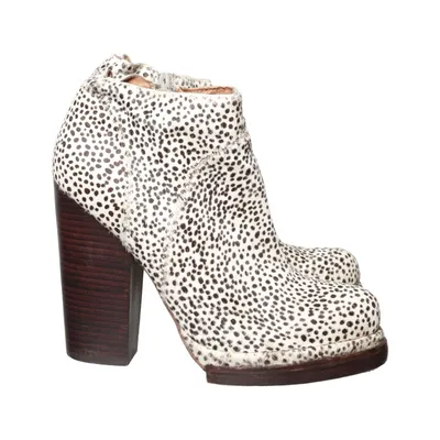 Heeled boots (White, Black) from Jeffrey Campbell Leather