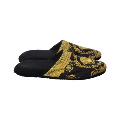 Slippers (Black, Gold, Multicolored) from Versace Cotton