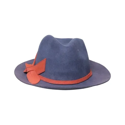 Fedora hoed (Blauw, Oranje) van Powder Wol
