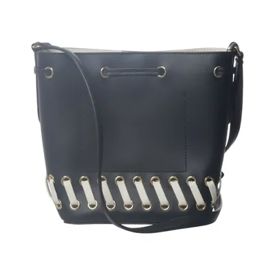 Shoulder-bag (Black, White) from Lauren Ralph Lauren Leather, Polyester