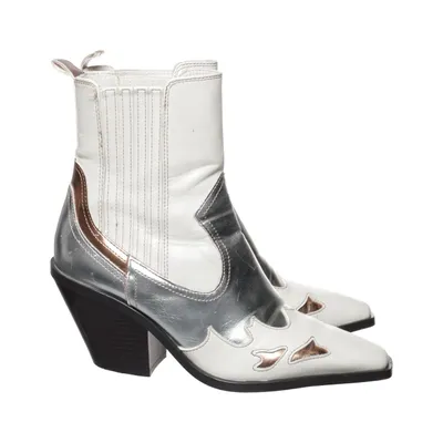 Cowboyboots (Vit, Silverfärgad, Brun) från Stradivarius