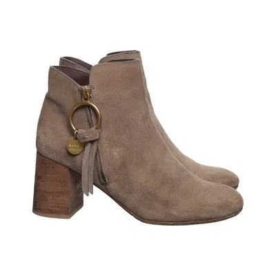 Heeled boots (Brown) from See by Chloé Suede