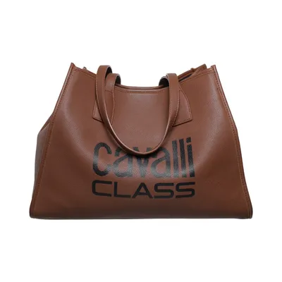 Handbag (Brown) from Cavalli Class Polyurethane