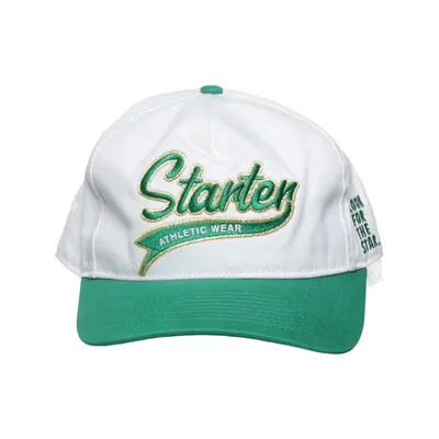 Baseball cap (White, Green) from Starter Cotton