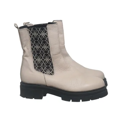 Bottines Chelsea (Beige, Noir) de Cuplé Cuir