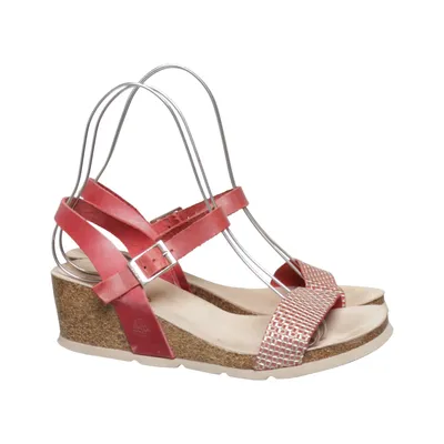 Wedges (Red, Gold) from Yokono Leather