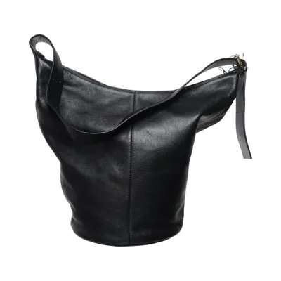 Shoulder-bag (Black) from Arket Cotton, Leather